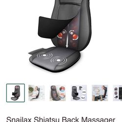 Snailax Shiatsu Back Massager with Heat - Full Back Kneading Shiatsu and Rolling Massage Chair