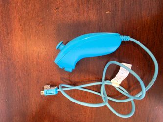 Blue Teal Nintendo Wii Nunchuck Controller OEM  Official RVL-004 NOT Working for parts and repair