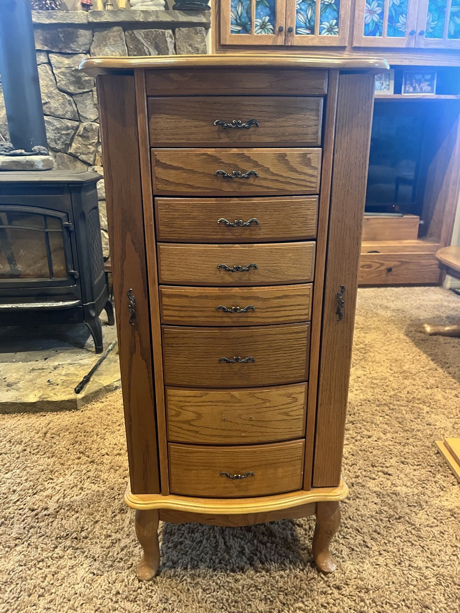 Wooden Jewelry Armoire