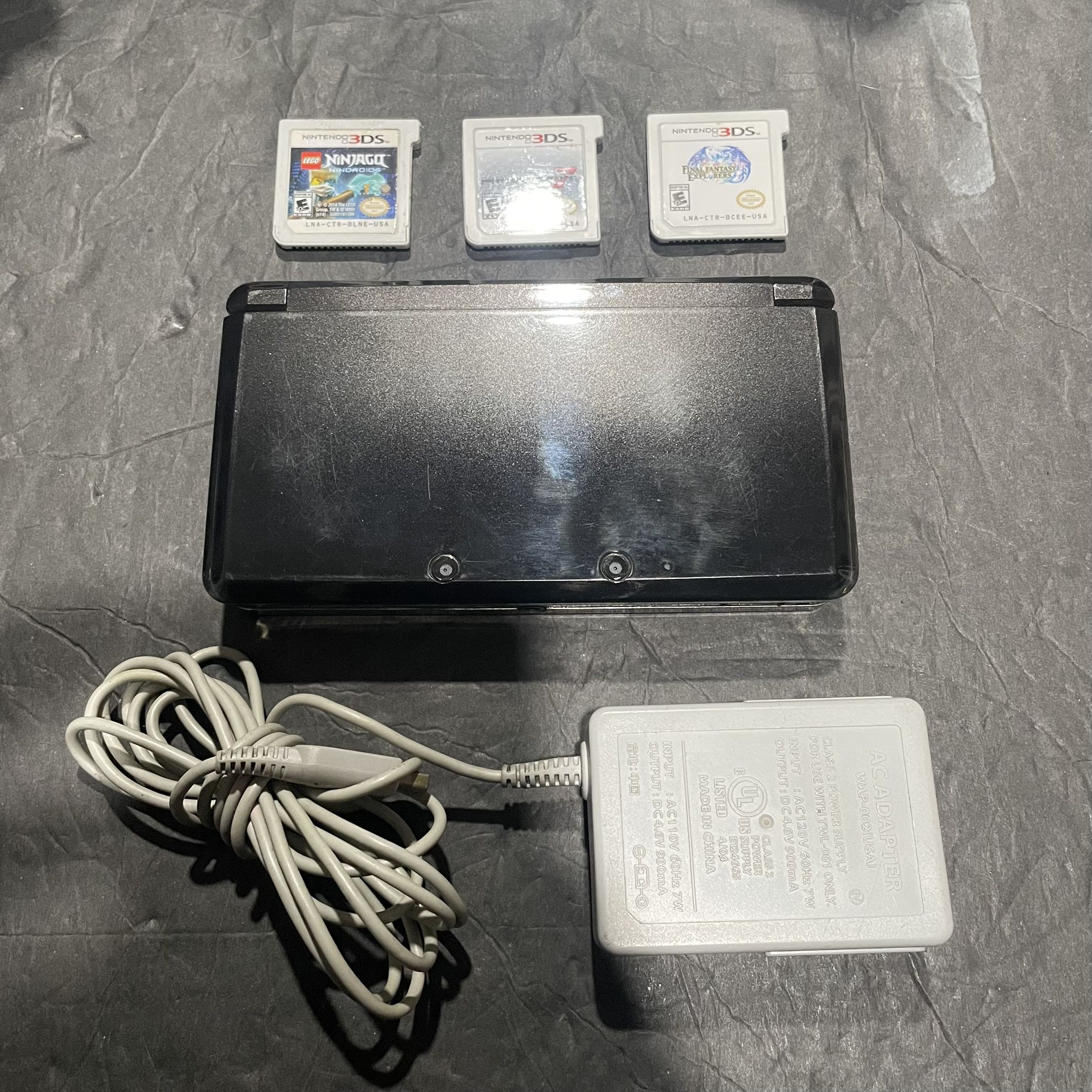 Nintendo 3DS Black Console With Games