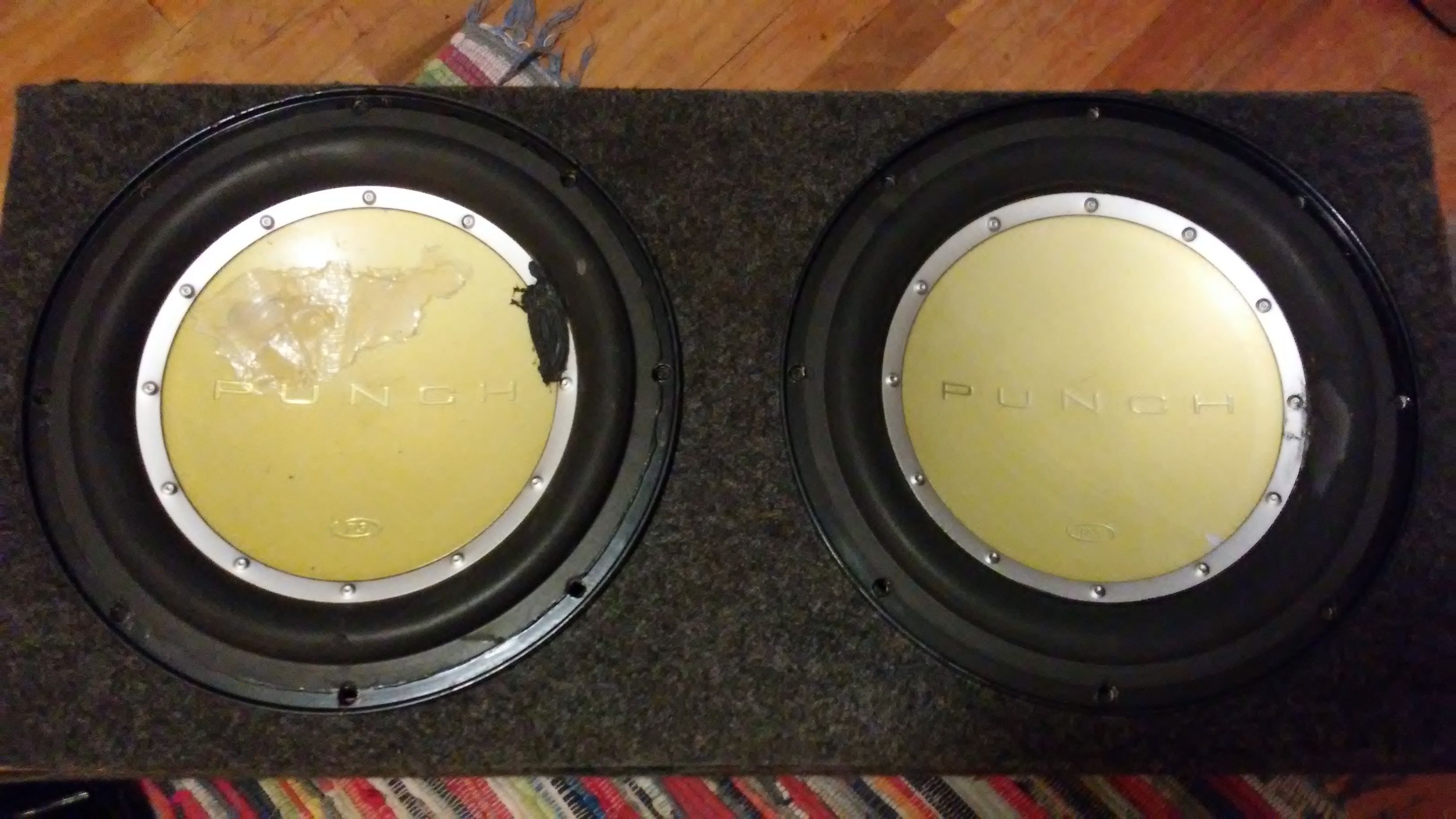 Two 12 inch Rockford Fosgate punch p3 subwoofers