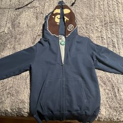 BAPE overdye 2nd ape full zip hoodie navy