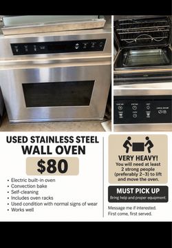Stainless Steel Electric Built-In Wall Oven