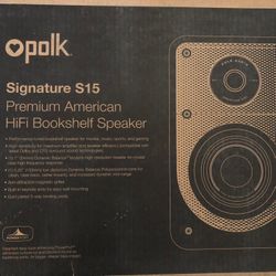 Polk Audio Signature S15 American Series Small Compact Bookshelf 2 Speaker Set 