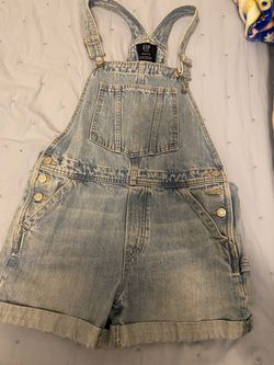 Gap Teen Denim Overall Shorts youth 14/16