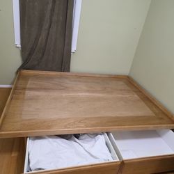 Wooden Platform  Bed with Storage 
