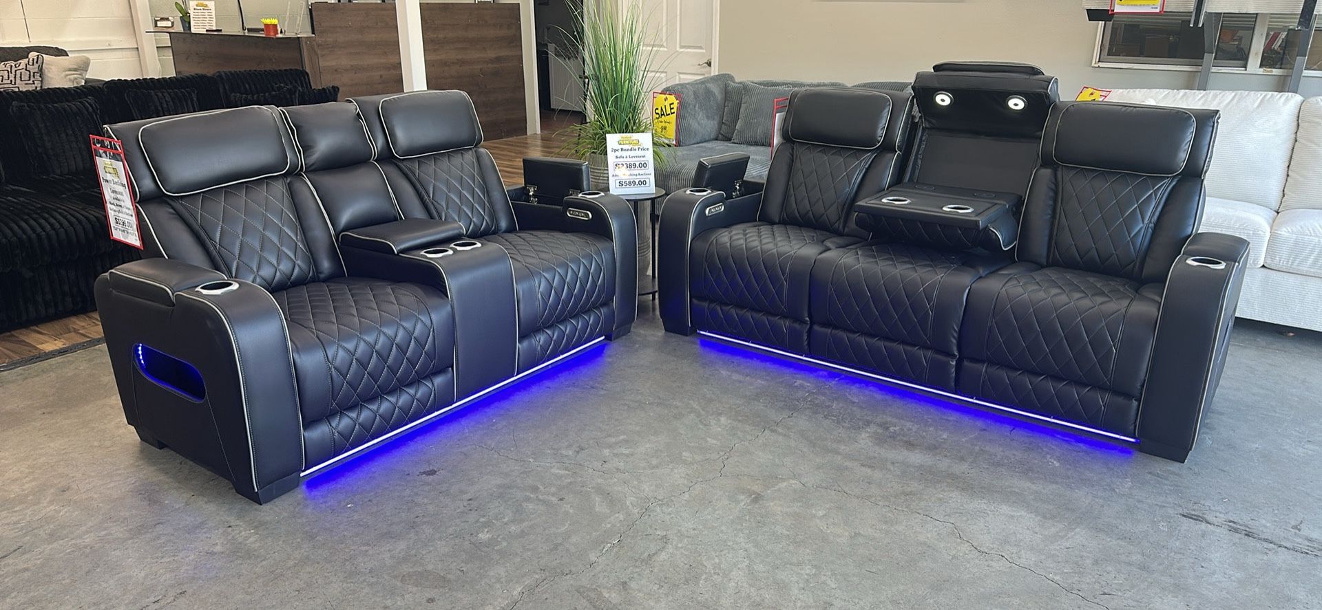 2pc Power Reclining Sofa And Loveseat Set π