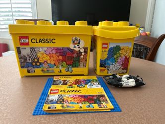 LEGO Classic 2 Box Bundle With Prebuilt Spaceship & Manual (Excellent Condition)