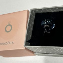 Pandora Wavy Dark Blue Murano Glass Ocean Charm