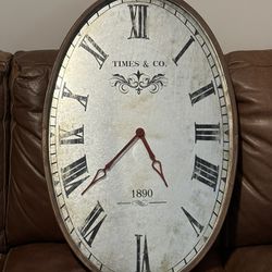 Rustic Antique Style Metal Frame Clock