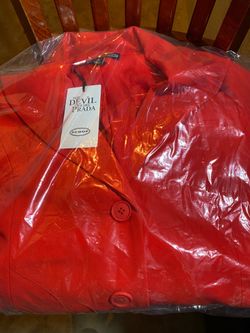 Single Breasted Fitted Blazer for Women | Devil Wears Prada Scoop Collection (FLAME RED) Size S