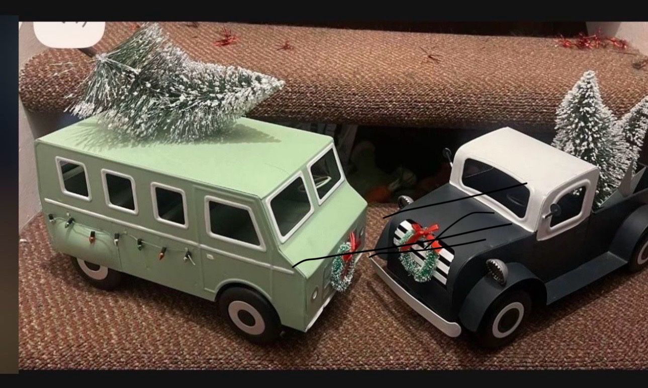both brand new collectable christmas van / an Truck 