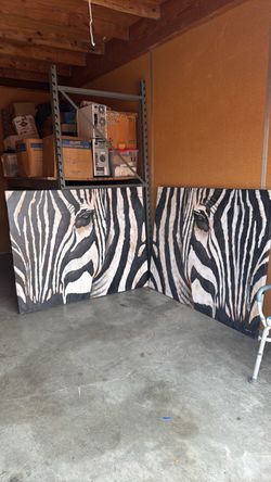 Zebra print wall canvas