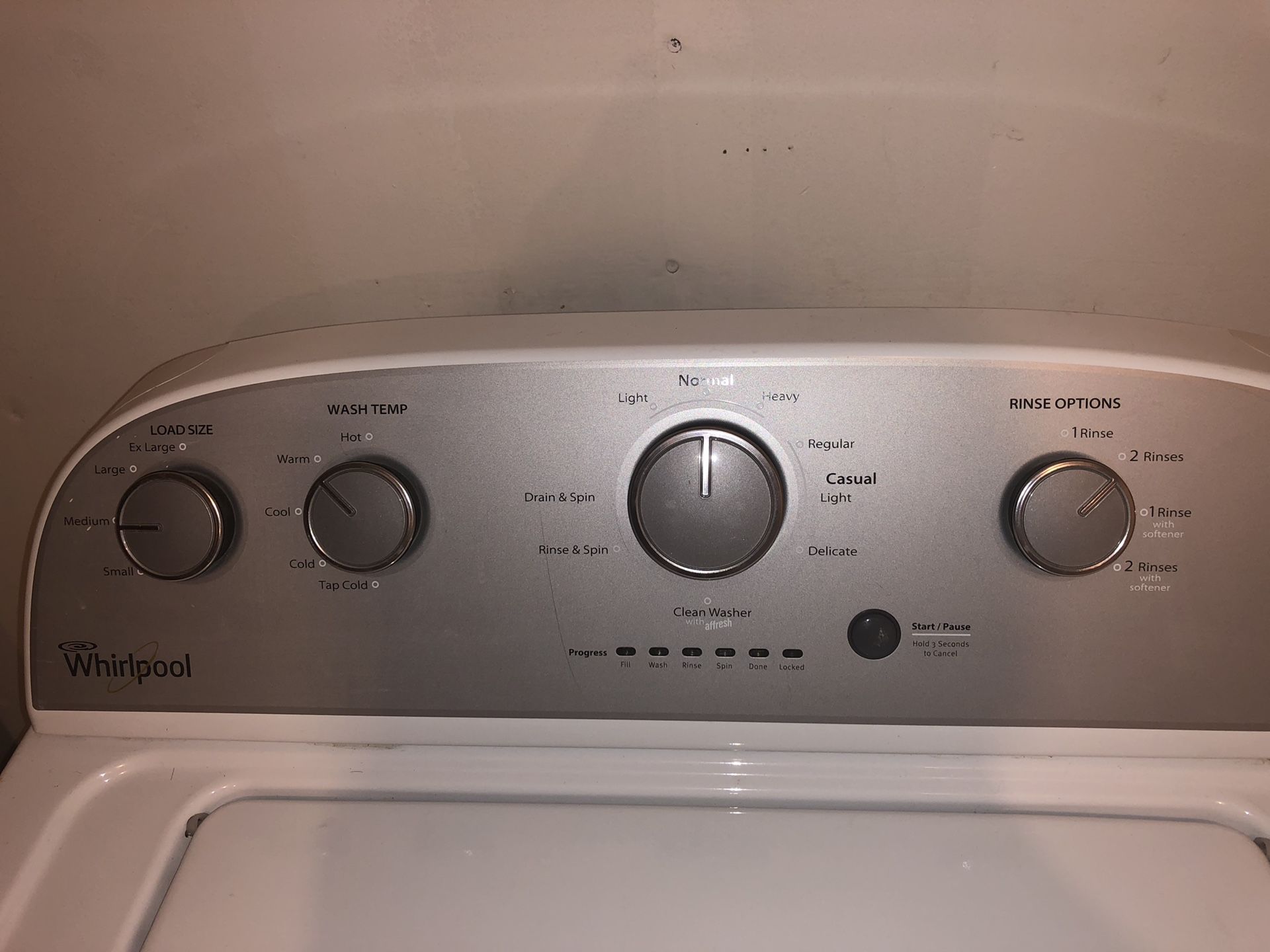 Whirlpool washer and dryer set. Model wtw4800bq0, wed4815ew1 for Sale