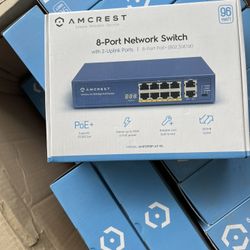 8 Port Network Switch With 2 Uplink Ports 
