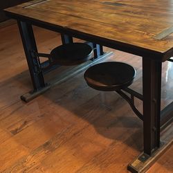 Iron And Wood Table