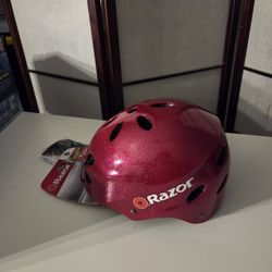 New Razor Multi Sport Helmet Glitter Pink Ages 8+