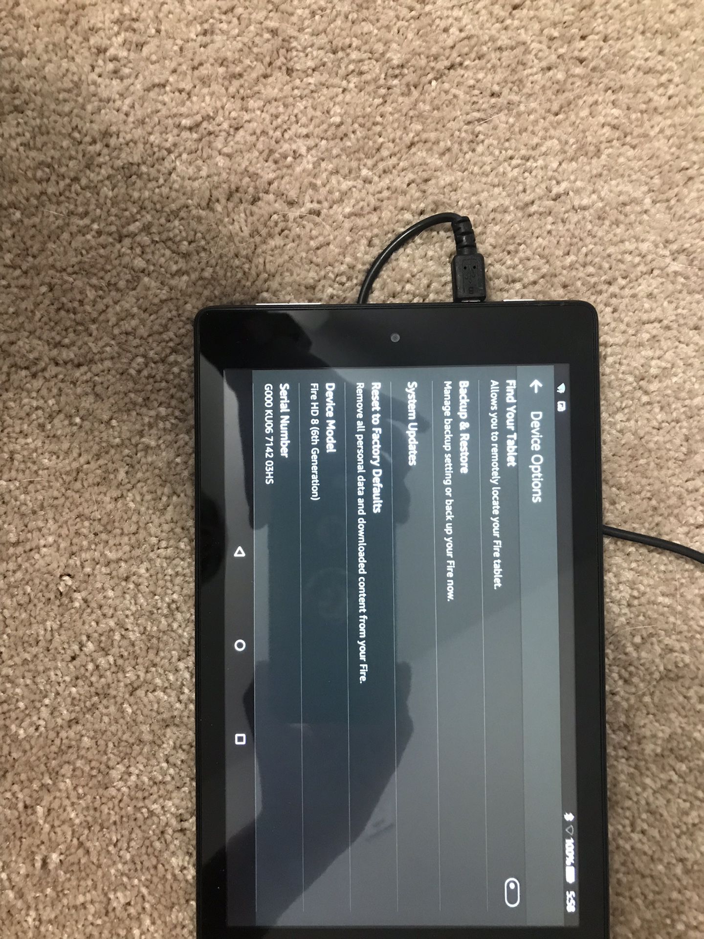 Amazon fire tablet 8 HD 6th generation 16 GB with keyboard case