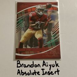 Brandon Aiyuk San Francisco 49ers WR Absolute Short Print Insert Card. 