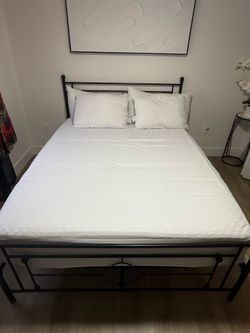 Queen Size Platform Bed W/Mattress