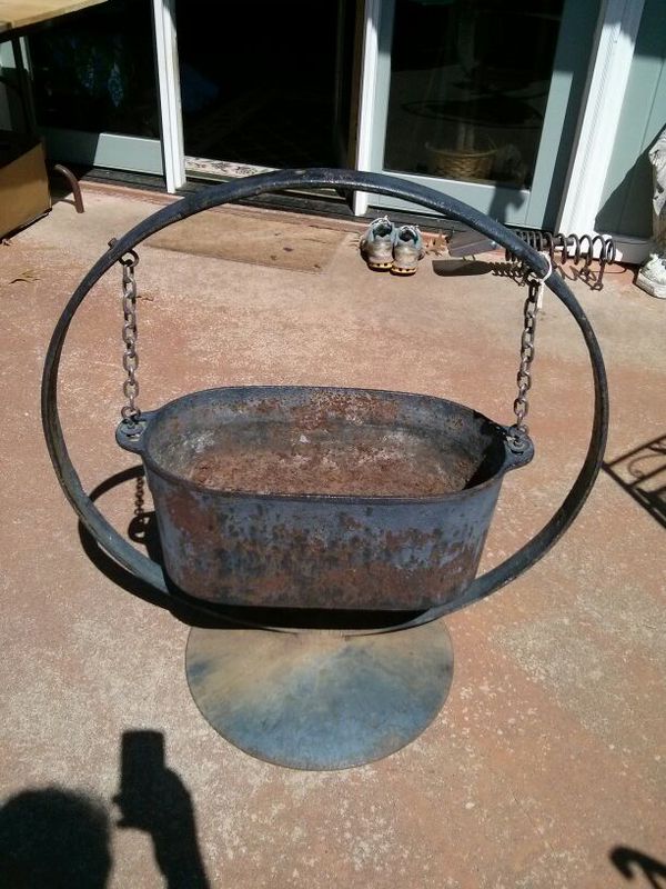 HUGE hanging cast iron Cauldron/Kettle Yard Art for Sale in Plano, TX
