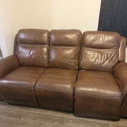 Leather Couch Recliner ( Electric)