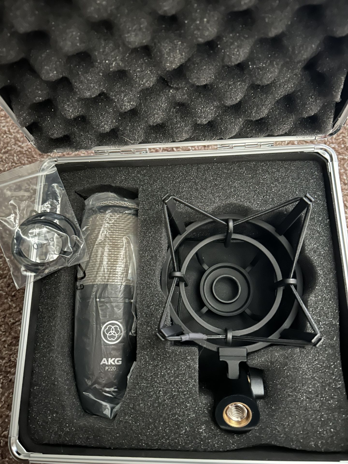 AKG P220 Microphone With Case & Shock Mount