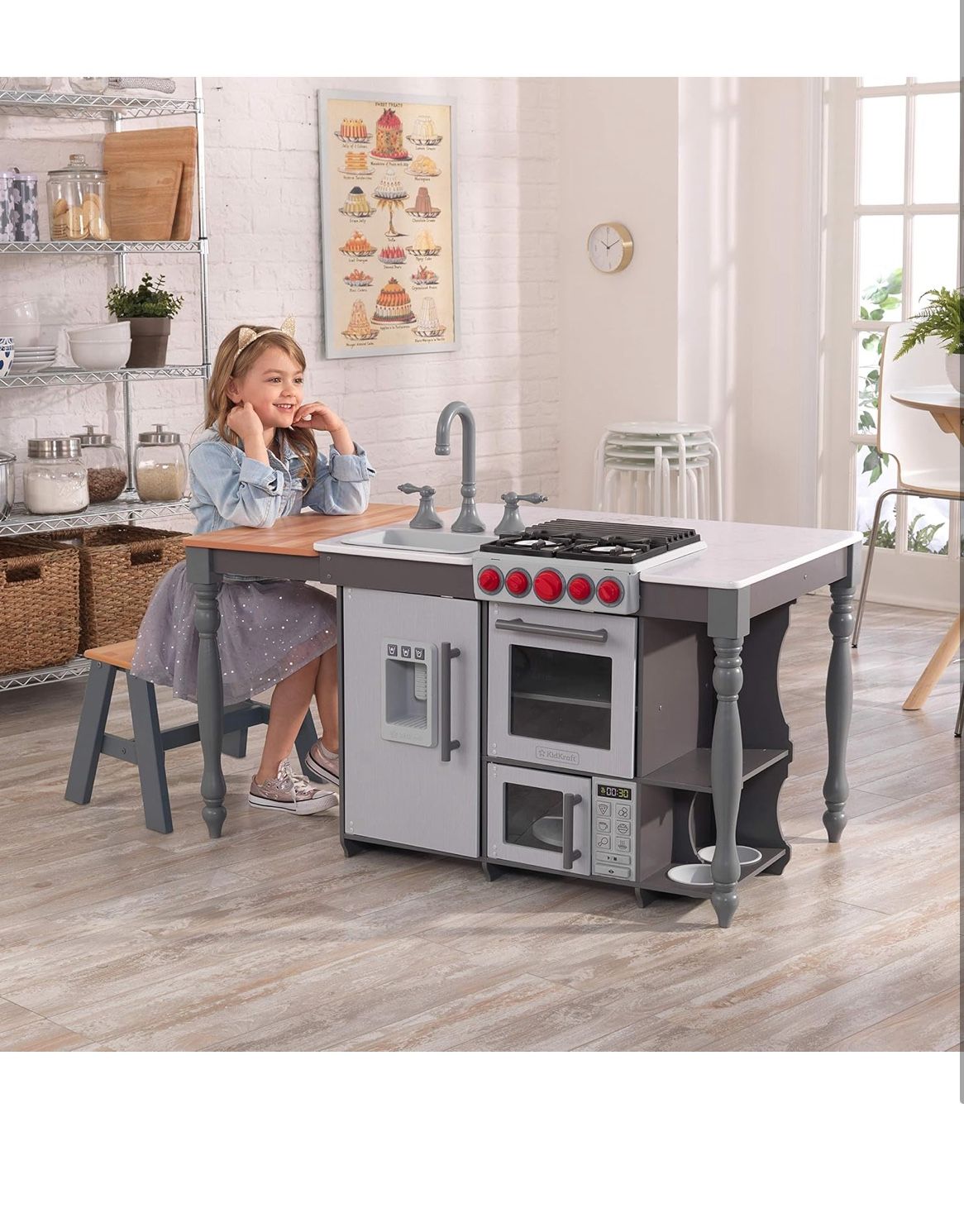 KidKraft Chef’s Cook N Create Island Play Kitchen with EZ Kraft Assembly