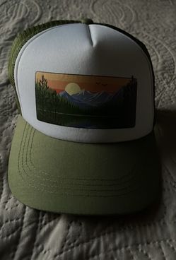 PupLid trucker hat in a landscape design collection