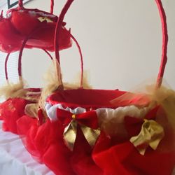 Tulle Flower Girl Baskets
