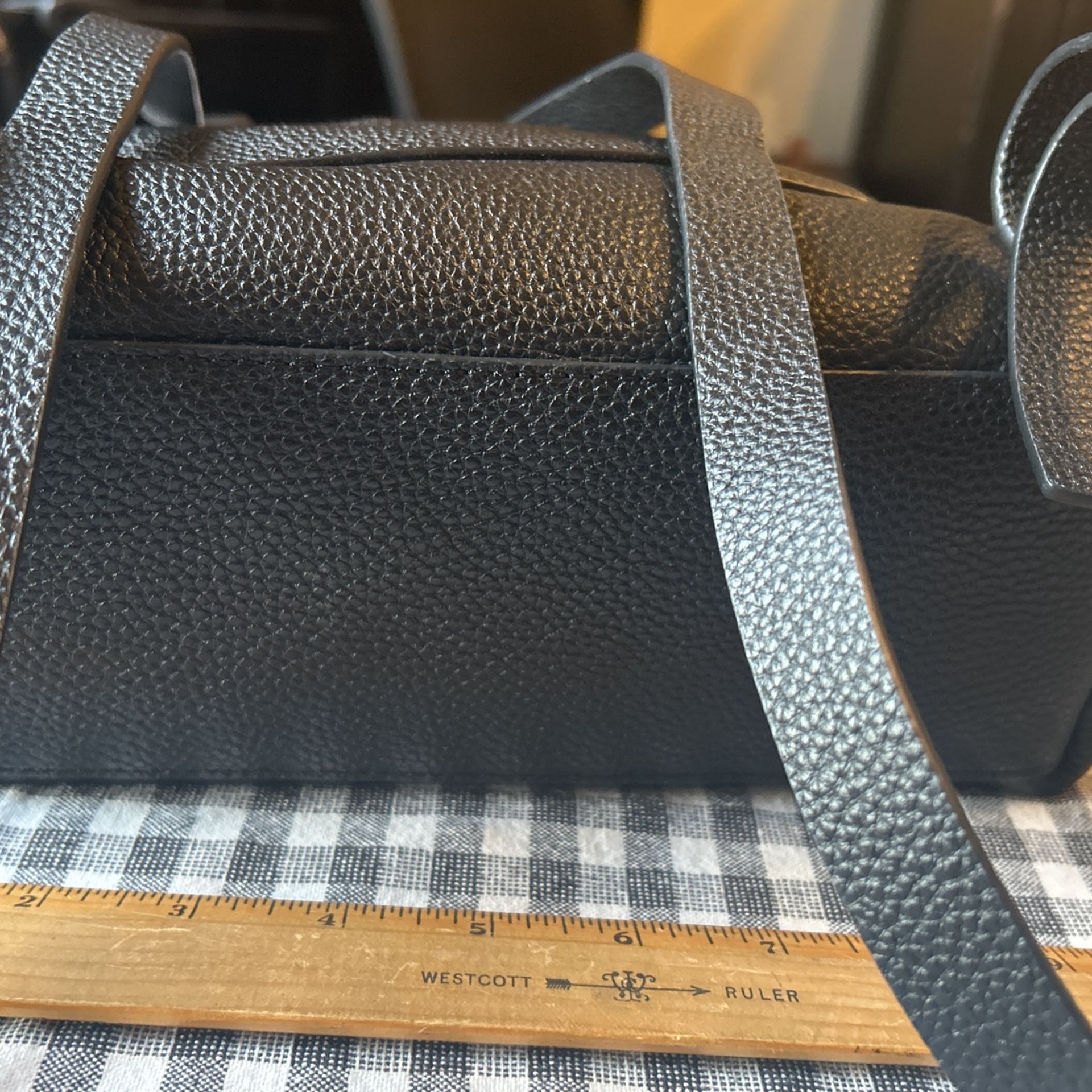 Rebecca Minkoff Black Pebbled Leather Backpack Rebecca Minkoff portfolio messenger/backpack black pebbled  main image 2