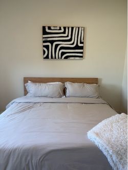 King bed frame and mattress