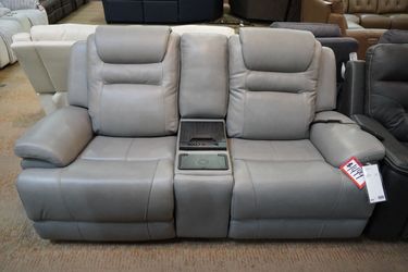 Leather Power Console Loveseat — KUKA