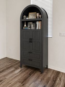 Brand New 71"  Pantry Arched Display Cabinet Factory Sealed In Box