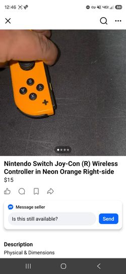 Nintendo Switch Joy-Con R Neon Orange