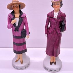 Vintage1979-80 Avon Club Bottle (NAAC) 1926 Avon Lady Porcelain Figurine LTD 4749