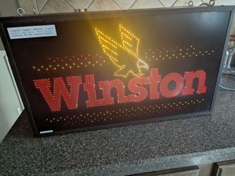 Vintage Fiber optic Winston sign
