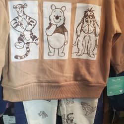NEW 2pcs Winnie Pooh Baby Outfit Sizes 12m, 18m, 24m