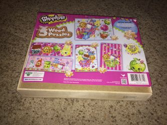 Shopkins 5 wood puzzles