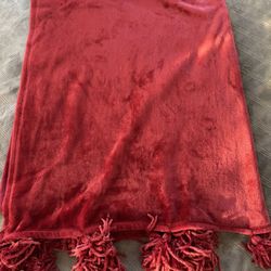 Nordstrom Rack 50 x 60 red throw blanket