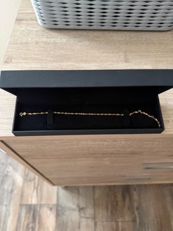 Gold ankle bracelet