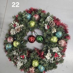 22" Christmas Wreath Handmade By Auris