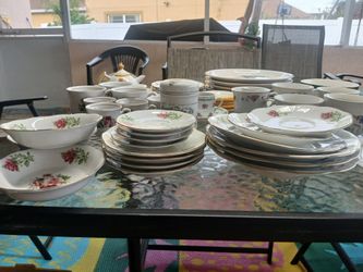 Vintage Floral Porcelain Dinnerware Set