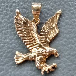 10k Yellow Gold Eagle Pendant 