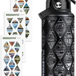 Adventure Awaits! Leakproof Bottle +63 National Park Stickers
