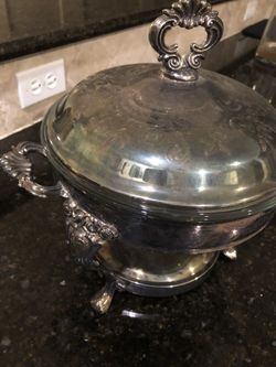 Vintage silver chafing dish