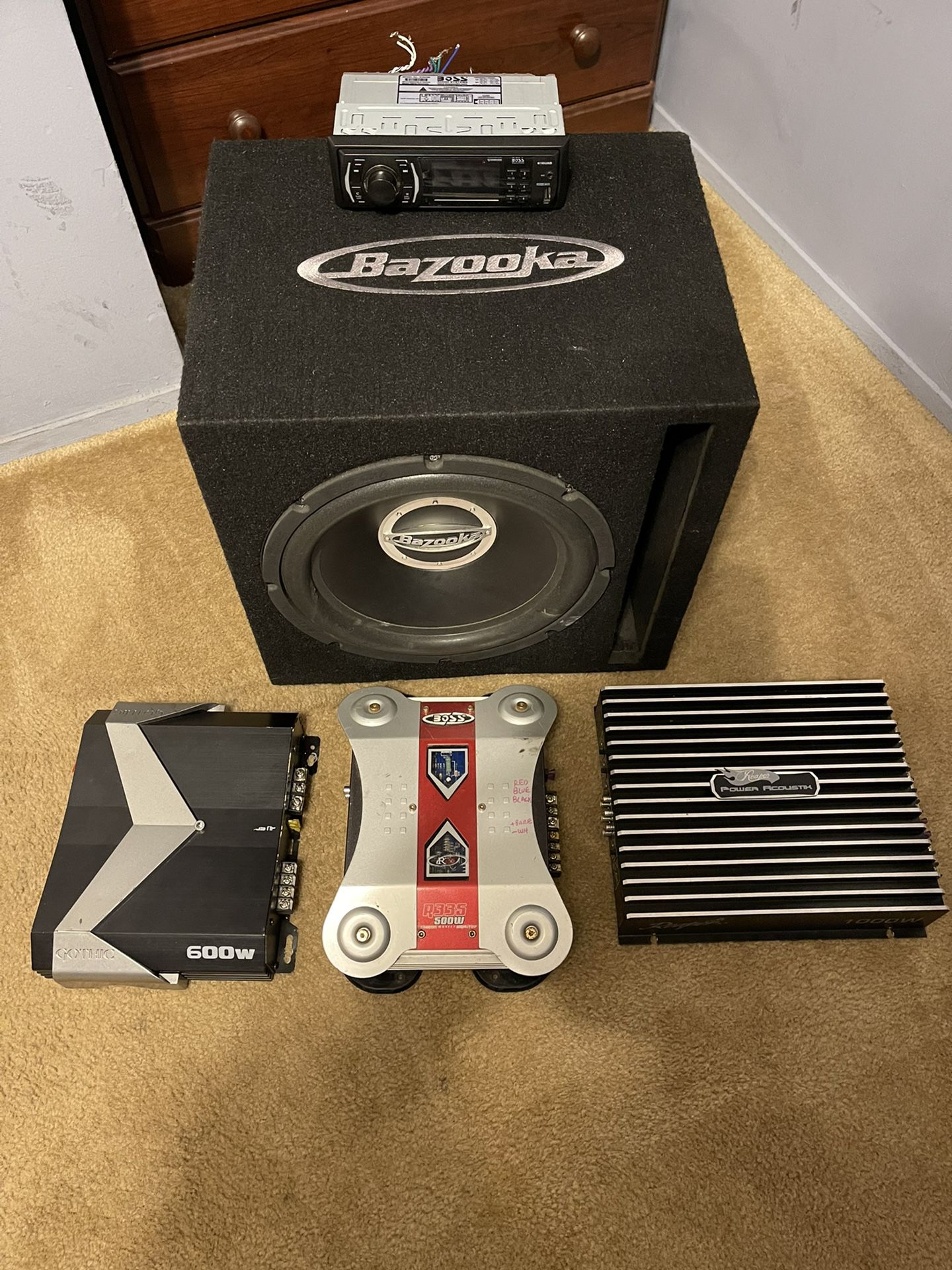 Subwoofer Box 10” Radio Bluetooth Amplifier 