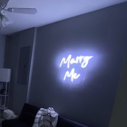 LED “Marry Me” Sign