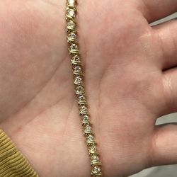 14kt Yellow Gold 3.84 CT Diamond Tennis Bracelet