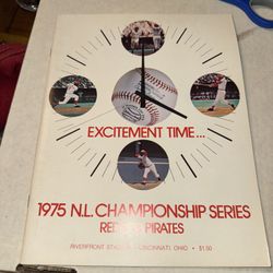 1975 NL Championship Series Reds vs Pirates.  Some cover stains, overall VG+!